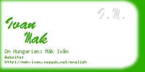 ivan mak business card