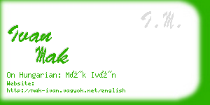 ivan mak business card